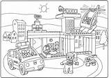 Lego Police Coloring Pages City Kids Getdrawings sketch template