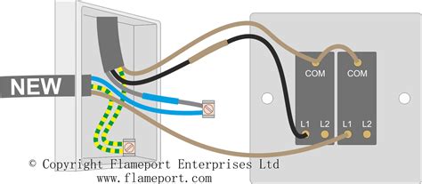double gang switch wiring diagram wiring digital  schematic