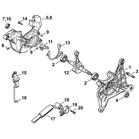 crankcase assembly  stihl ts ts ls engineers