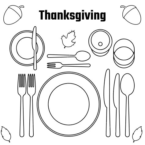 printable thanksgiving placemats  color