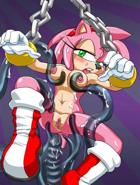 amy rose blush boots breast grab breasts chained chains cum erect