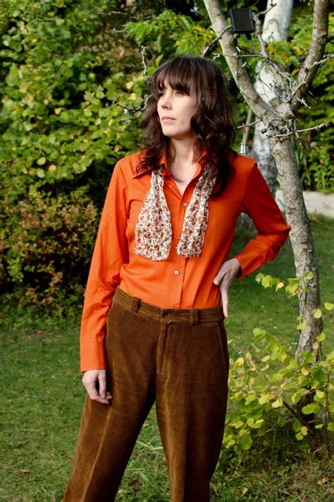 Vintage 1970s Brown Corduroy Trousers Glam Seventies Corduroy