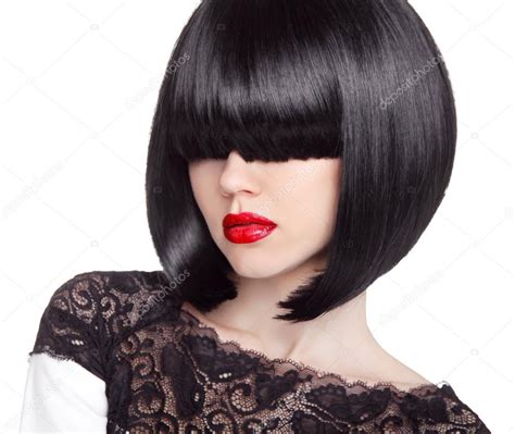 fashion bob haircut hairstyle long fringe short hair