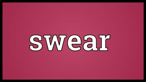swear meaning youtube