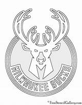 Bucks Milwaukee Logo Stencil Nba Pumpkin Carving Sports sketch template