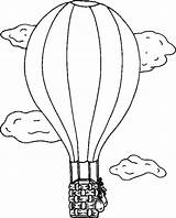 Balloon Air Coloring Hot Sky Pages Coloringsky sketch template