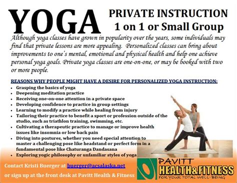 private yoga instruction pavitt health and fitness