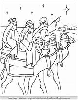 Coloring Pages Mages Christmas Advent Rois Magi Nativity Catholic Kings Three Kids sketch template