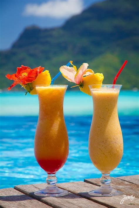 Cocktails In Paradise Bora Bora ♥ Drinks Urlaub Strand Sonne