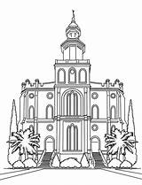 Lds Latter Temples Saints Ingrahamrobotics sketch template