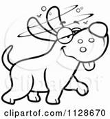 Dog Drunk Clipart Cartoon Outlined Stupid Vector Rf Illustrations Royalty Coloring Drinking Beer Thoman Cory sketch template