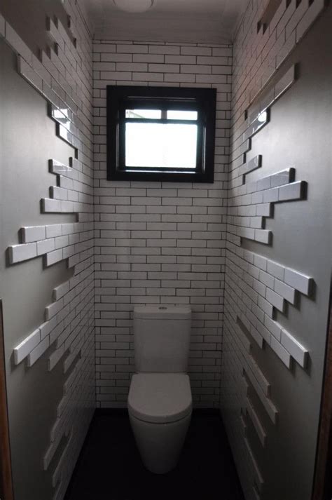 brick pattern toilet deco toilettes idee salle de bain faience metro