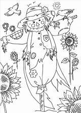 Scarecrow Coloriage Espantalho Vogelscheuche Colorir Halloween Herbst Desenhos Imprimer Malvorlagen Automne Sunflowers 1403 Seniors Erwachsene Ausmalvorlagen Sunflower Oszi Automnal Babyhouse sketch template