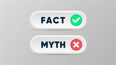 myth  fact buttons banners  true  false facts   style  cross  checkmark