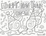 Year Coloring Pages Happy Years Christian Doodle Alley Color Hat Getcolorings Printable Doodles Popular Print sketch template