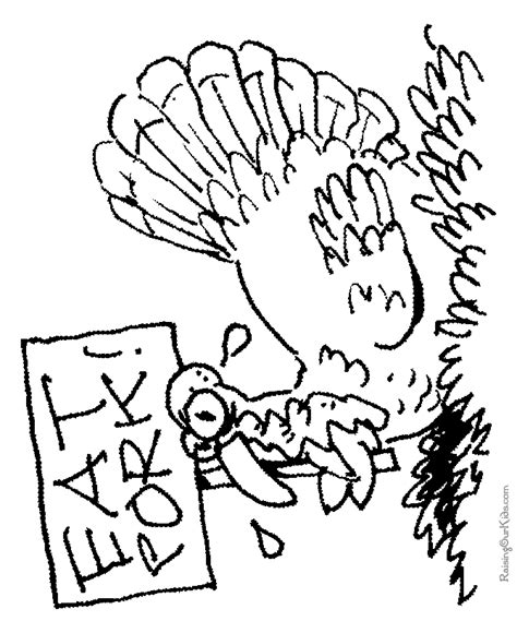 funny turkey thanksgiving coloring pages