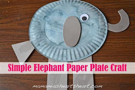 paper plate elephant paper plate crafts paper plate crafts  kids
