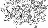 Coloring Adult Pages Flower Adults Sheets Flowers Printable sketch template