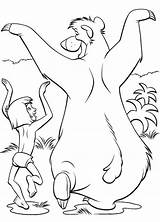 Baloo Coloring Pages Jungle Mowgli Book Dance Disney Colouring Cartoon Kidsdrawing Drawing Drawings Kids Books Sheets Color Draw Baby Getdrawings sketch template