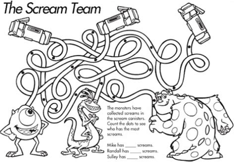 monsters  activity sheets
