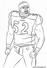 Coloring Nfl Pages Football Lewis Ray Baltimore Printable Ravens Player Drawing Brady Sport Tom Print Robinson Jackie Color Clipart Kids sketch template