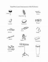 Percussion Musical Instrumentos Symphony sketch template