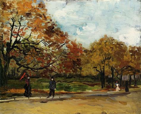 View Of A Park In Paris Painting Vincent Van Gogh Oil