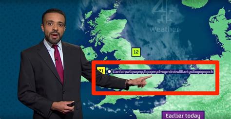 weatherman pronounces 58 letter long welsh town name and