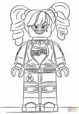 Coloring Lego Harley Quinn Pages Printable Drawing sketch template