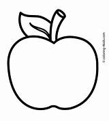 Apple Coloring Clipart Clipground Cartoon sketch template