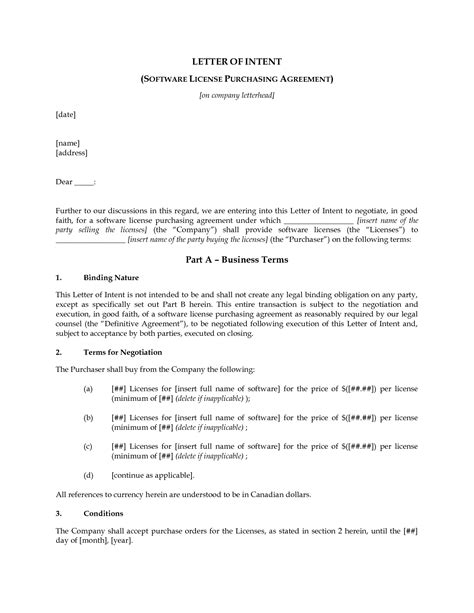 letter  intent  purchase  printable documents