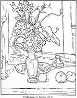 Coloring Pages Colouring Dover Masterpieces Paul Cezanne Paintings Renoir Picasso Color Publications Great Botticelli Books Printable Life Still Vase Doverpublications sketch template