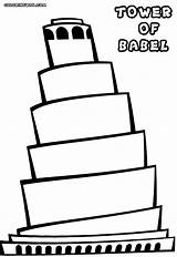 Tower Coloring Babel Colorings Webstockreview sketch template