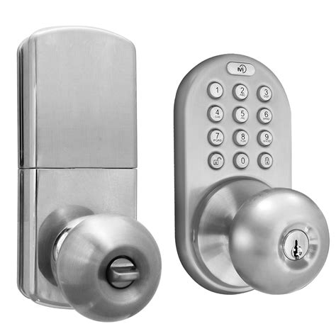 home indoor durable electronic touchpad keyless entry door lock satin nickel  ebay