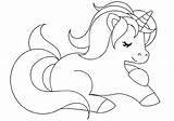 Unicorn Baby Coloring Pages Cartoon K5worksheets Printable Cute sketch template