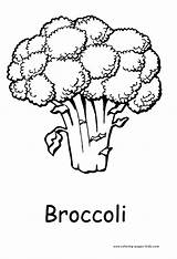 Broccoli Colouring Colorear Brocoli Printabel Coliflor Coloringpages101 sketch template