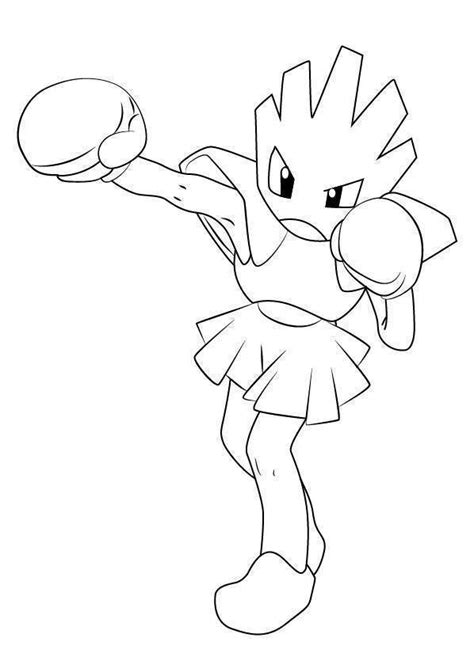 hitmonchan  pokemon coloring pages  printable coloring pages