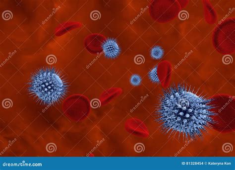 viruses  blood systemic infection stock illustration illustration