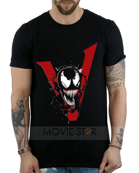 Venom Logo Tee Shirt For Men Classical Venom Logo Black T Shirt