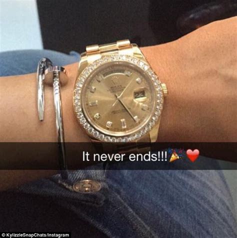 tyga presents kylie jenner with diamond rolex at teen s graduation party daily mail online