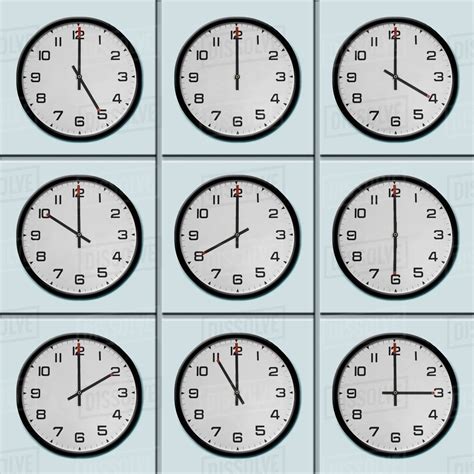 clocks   time zone stock photo dissolve