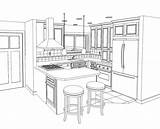 Kitchen Drawing Easy Layout Interior Cabinets Small Line Modern Plans Choose Remodel Drawings Cabinet Sketches Clockwise Renovation Perfect Board Services sketch template