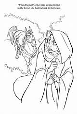 Coloring Pages Gothel Mother Tangled Maximus Getcolorings Getdrawings Printable sketch template