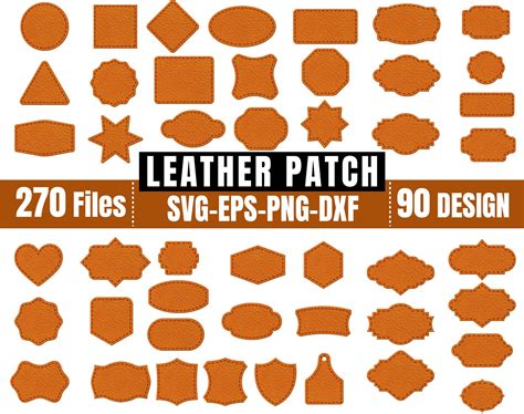 leather patch bundle svg leather patch template hat patches etsy canada