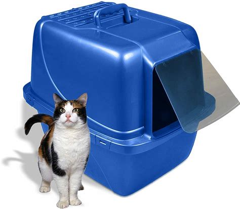 extra large cat litter box enclosed pan hooded