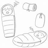 Sleeping Bag Vector Illustrations Kids Drawing Clip Getdrawings sketch template