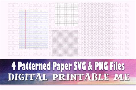 stationary svg png  images clip art pack ruled paper lined writin