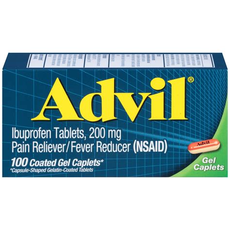 advil coated gel caplets pain reliever  fever reducer ibuprofen