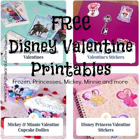 disney printable valentines frozen princesses pooh mickey