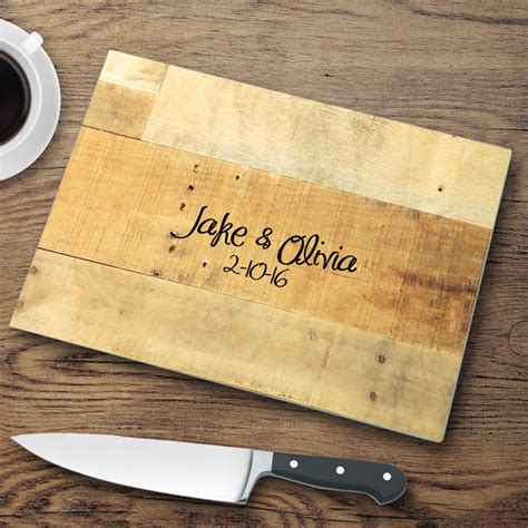 Personalized Glass Cutting Board Multiwood Personalized